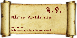 Móra Viktória névjegykártya